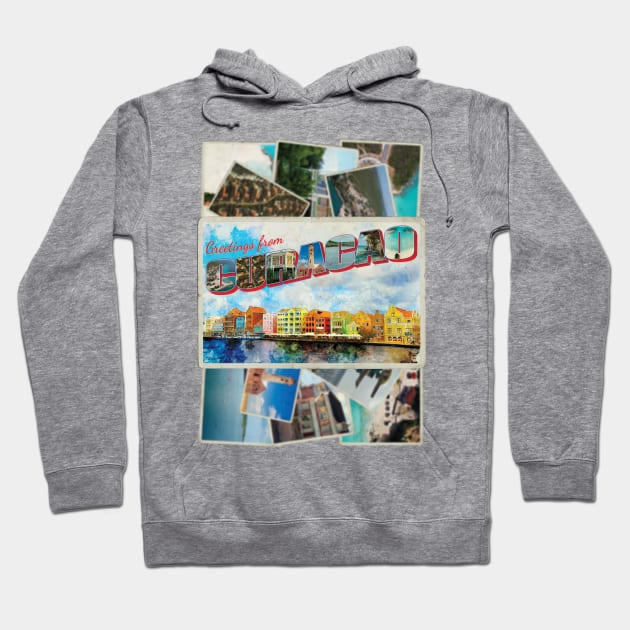 Greetings from Curacao Vintage style retro souvenir Hoodie by DesignerPropo